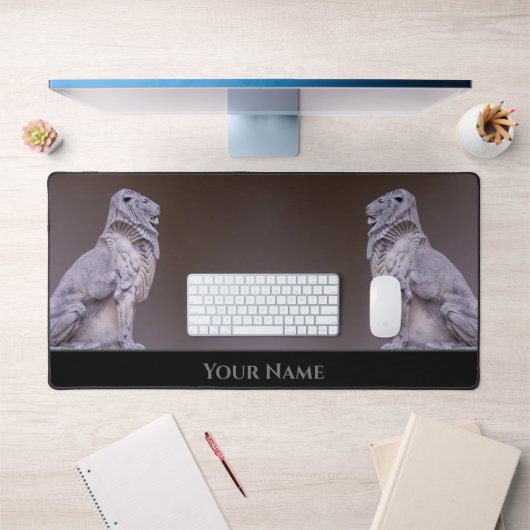 Lions majestueux comme élégantes statues de pierre (Bureau 1)