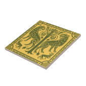 Lions médiévaux et carreaux en céramique (Côté)