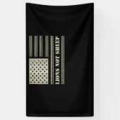 Lions Not Sheep USA Flag Independence Day Spandoek (Verticaal)