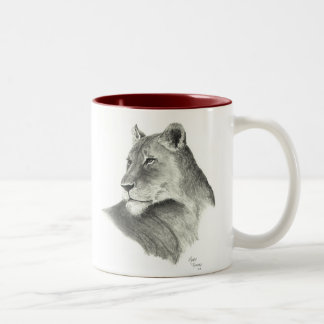 Lion's Pride - Burgundy Tweekleurige Koffiemok