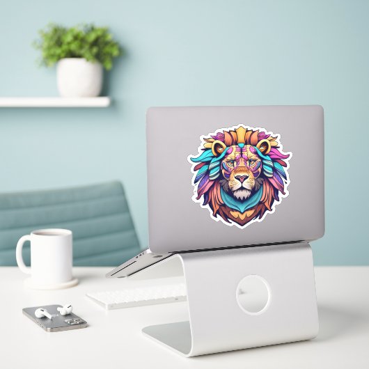 Lion's Roar Premium Sticker Set (Laptop op bureau)