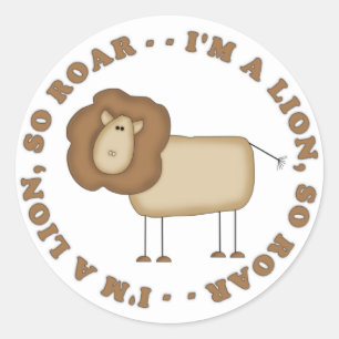 Lion's Roar T-shirts en geschenken Ronde Sticker