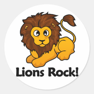 Lions Rock. Ronde Sticker
