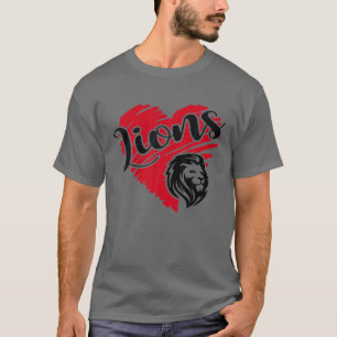 Lions School Sports Fan Team Spirit Mascot Gift T-shirt
