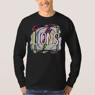 Lions School Sports Fan Team Spirit Mascot T-shirt