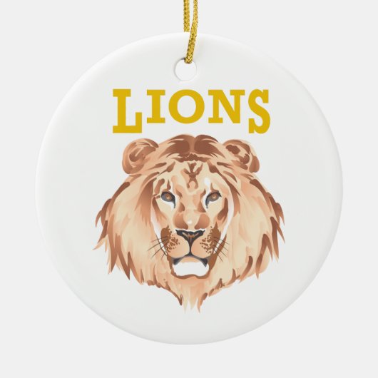 Lions Team Keramisch Ornament (Voorkant)