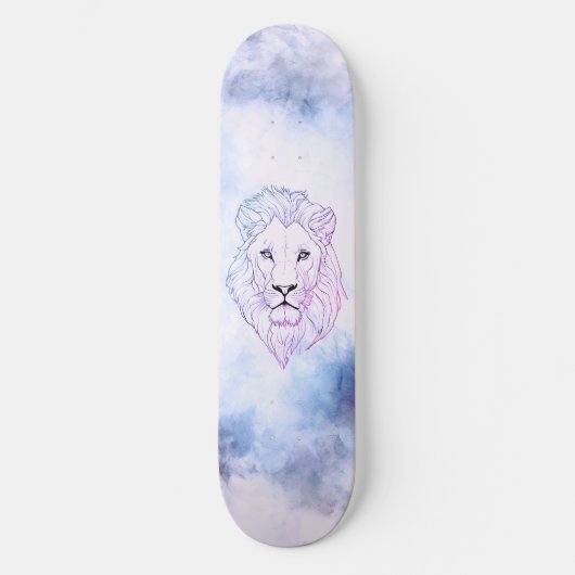 Lions teints en camaïeu font du skateboard (Recto)