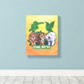 Lions Tiger Beren Oh Mijn Canvas Afdruk (Insitu (Houten vloer))