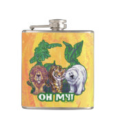 Lions Tiger Beren Oh Mijn Heupfles (Voorkant)