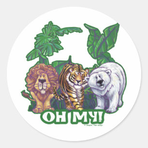 Lions Tiger Beren Oh Mijn Ronde Sticker