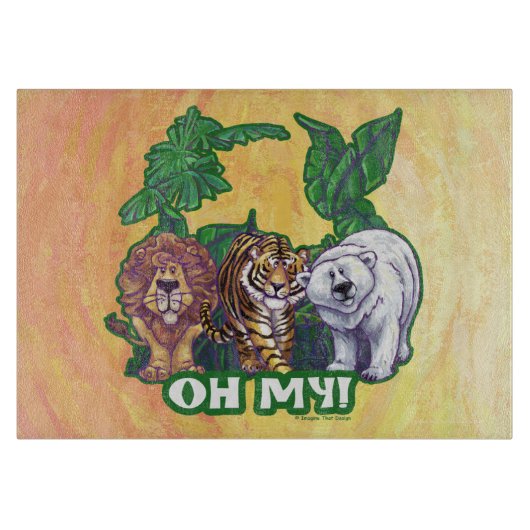 Lions Tiger Beren Oh Mijn Snijplank (Voorkant)