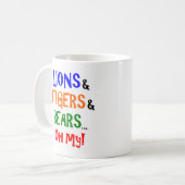 lions tigres ours Mug (Devant gauche)
