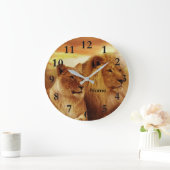 Lions Wildlife Acrylic Wall Clock Grote Klok (Huis)