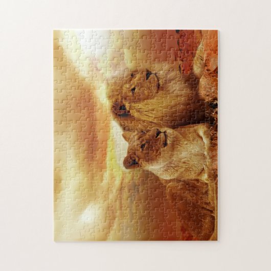 Lions Wildlife Jigsaw Puzzle Legpuzzel (Verticaal)