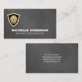 Lionschild | Leder van legant Visitekaartje (Voorkant / Achterkant)