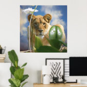 LIONTHEID EN ORCHID POSTER (Thuiskantoor)