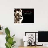 Lionvertrouwensprijsopgave Inspirerend Poster (Thuiskantoor)