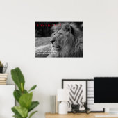 Lionvertrouwensprijsopgave Inspirerend Poster (Thuiskantoor)