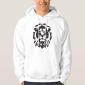 Lionzijde, geschilderd leeuw, tattoo van leeuwenho hoodie (Voorkant)