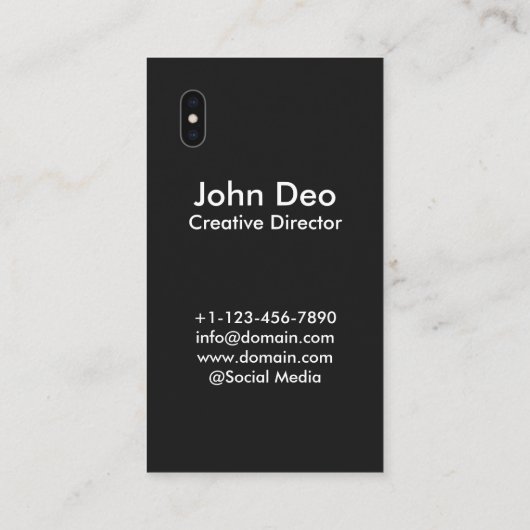 l'IOS a inspiré le carte de visite de l'iPhone X (Dos)