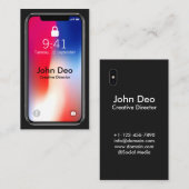l'IOS a inspiré le carte de visite de l'iPhone X (Devant / Derrière)