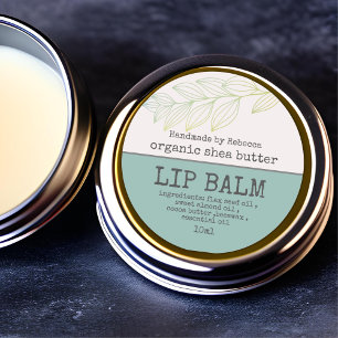 Lip Balm Etiket Modern Stofblauw 