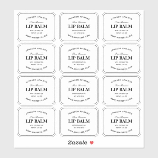 Lip Balm-labels wissen Sticker (Vel)