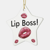 Lip Boss-kerstversiering Keramisch Ornament (Links)
