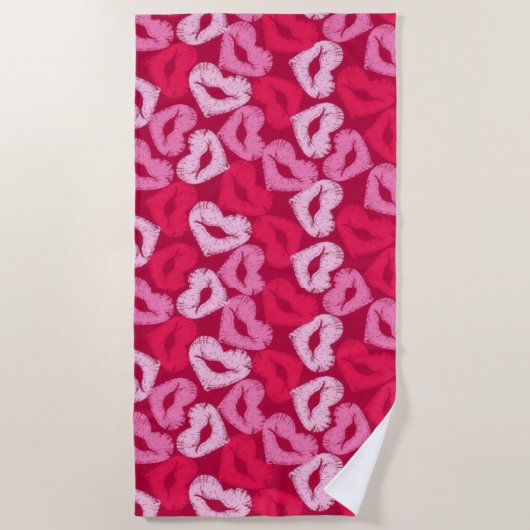 Lip Design Beach Towel Strandlaken (Voorkant)