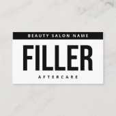 Lip Filler Botox Aftercare Instructions Editable Visitekaartje (Voorkant)