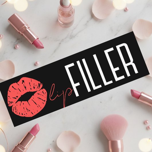 Lip filler, makeup artist mini visitekaartje