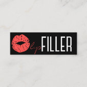 Lip filler, makeup artist mini visitekaartje (Voorkant)