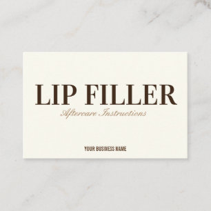 Lip Filler Natercare Visitekaartje