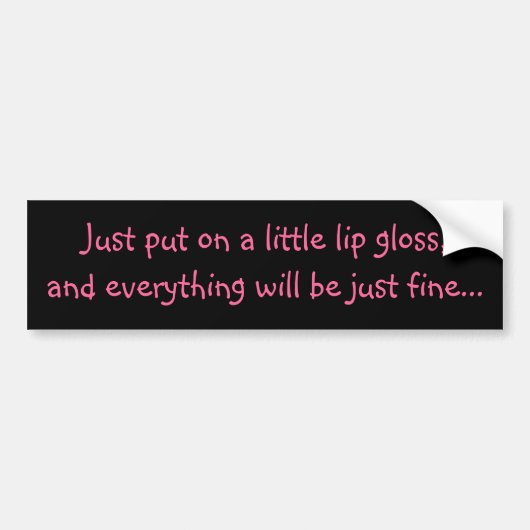 Lip Gloss-Bumpersticker Bumpersticker (Voorkant)