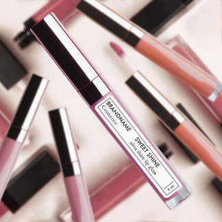 Lip Gloss Eenvoudig Roos Goud Glitter Border Produ Labels