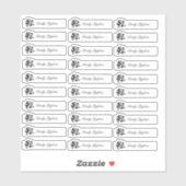 Lip Gloss Packaging Butterfly Logo brandend Clear Sticker (Vel)