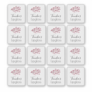 Lip Gloss Packaging Logo Cherry Blossom Tree Sticker