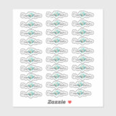 Lip Gloss Packaging Logo Diamond Branding Sticker (Vel)