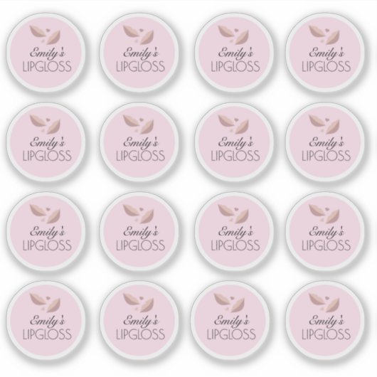 Lip Gloss Packaging uw eigen Logo foto Sticker (Voorkant)