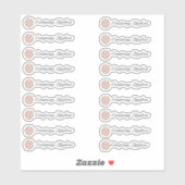 Lip Gloss Packaging uw eigen Logo medium Sticker (Vel)