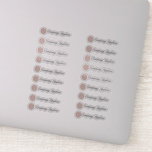 Lip Gloss Packaging uw eigen Logo medium Sticker (Detail)