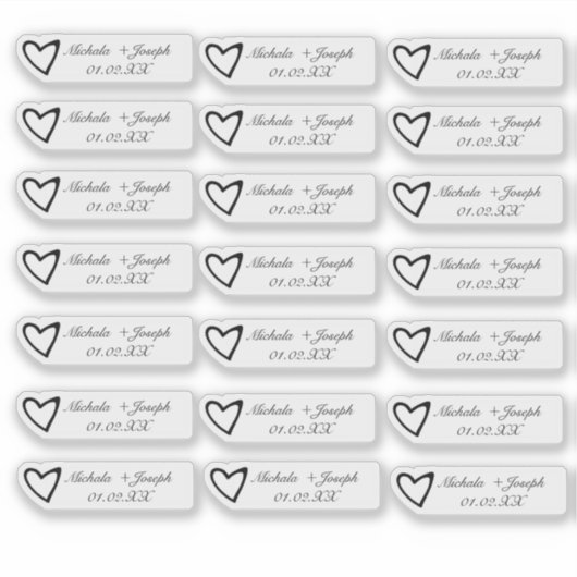 Lip Gloss Packaging Wedding Logo branding Sticker (Voorkant)