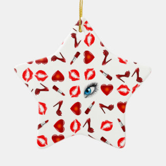 Lip Kiss Chic Keramisch Ornament