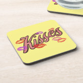 LIP KISSES BIER ONDERZETTER (Linkerzijde)