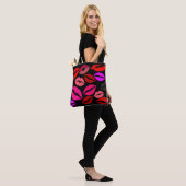 Lip Print Canvas tas (Op model)