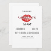 Lip Print Galentine's Invitation (Devant / Derrière)