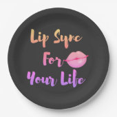 Lip Sync voor uw leven Papieren Bordje (Voorkant)