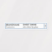 Lip Tint & Glans Chique Licht Blauw Grens Product Labels (Design 1)