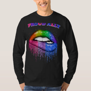 Lip Trots Ally LGBTQ Gay En Lesbische Pride Rainbo T-shirt