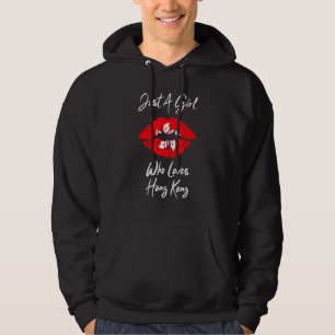 Lip Vrouwen Meisjes Vlag Hong Kong Hoodie